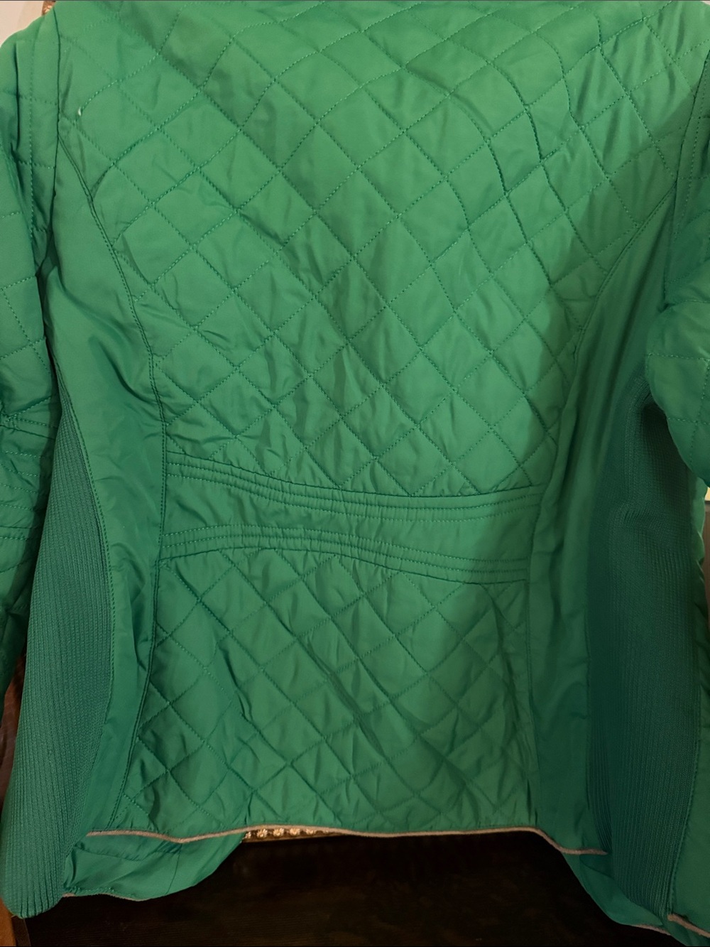 The OTB Outdoor Cannon Beach Quilted Green Women's Jacket - Picture 11 of 12